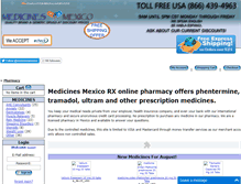 Tablet Screenshot of medicinesmexicorx.com